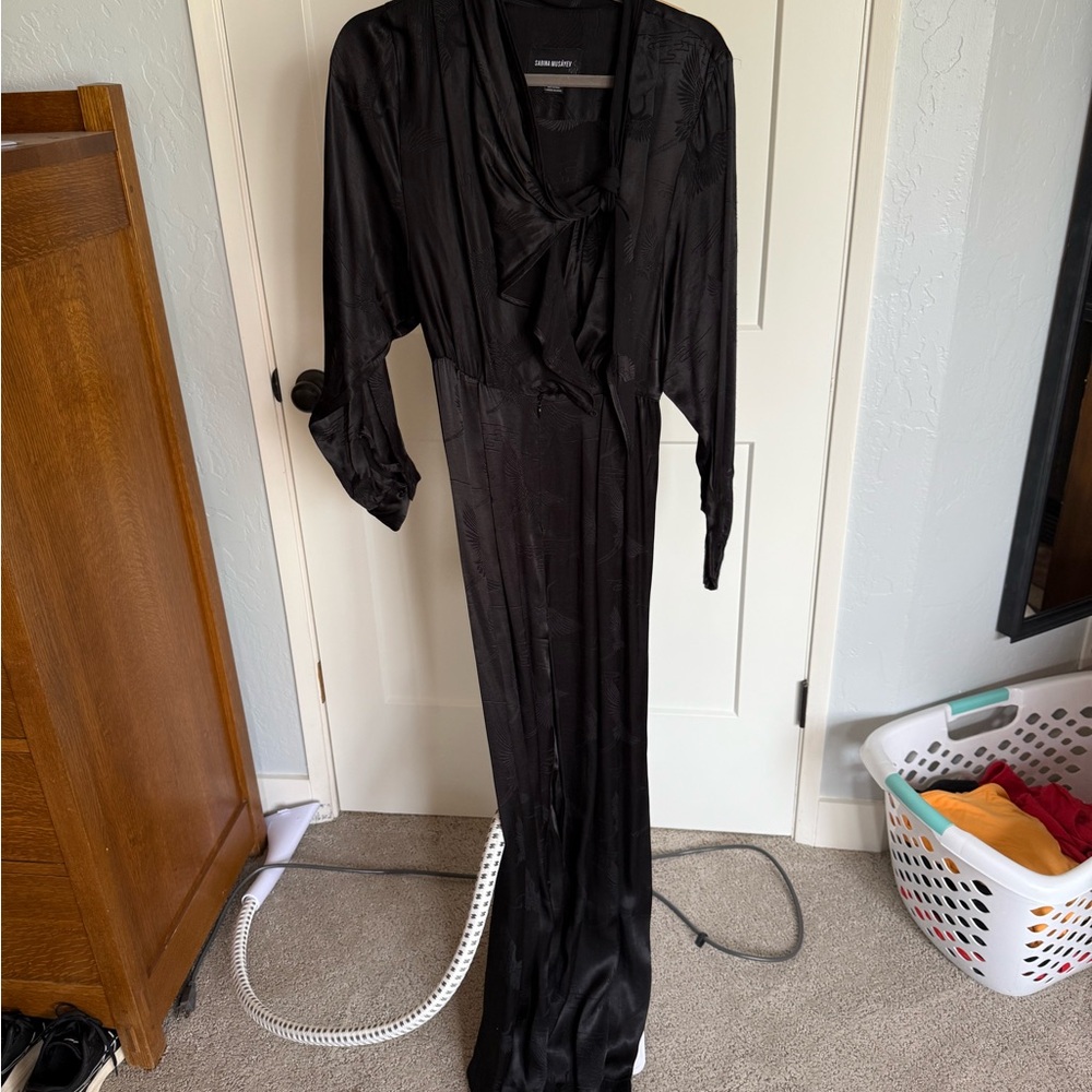 Sabina Musayev Black Textured jumpsuit